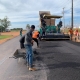 Prosseguem obras de pavimentação da paralela da BR-163 em Matupá